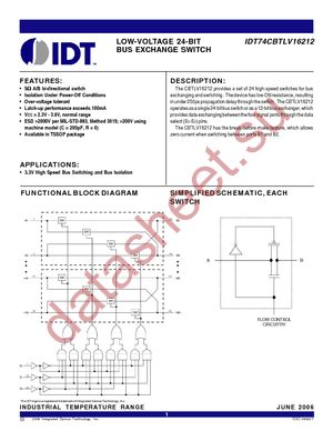 IDT74CBTLV16212PAG8 datasheet  